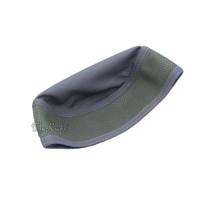 Dark Gray with Graphite Madun Vented Top Pliable Two-Color Round Kufi Hat