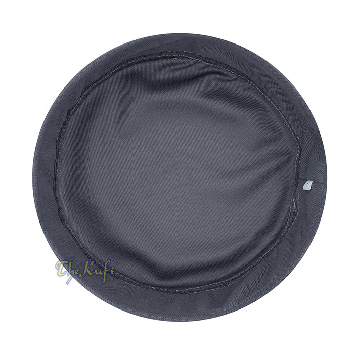 Dark Gray with Graphite Madun Vented Top Pliable Two-Color Round Kufi Hat