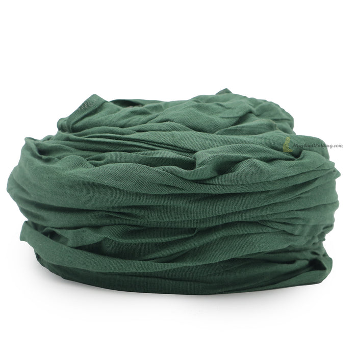 Dark Green Turban Fabric Islamic Amamah Shadhili 100% Japanese Cotton Gauze