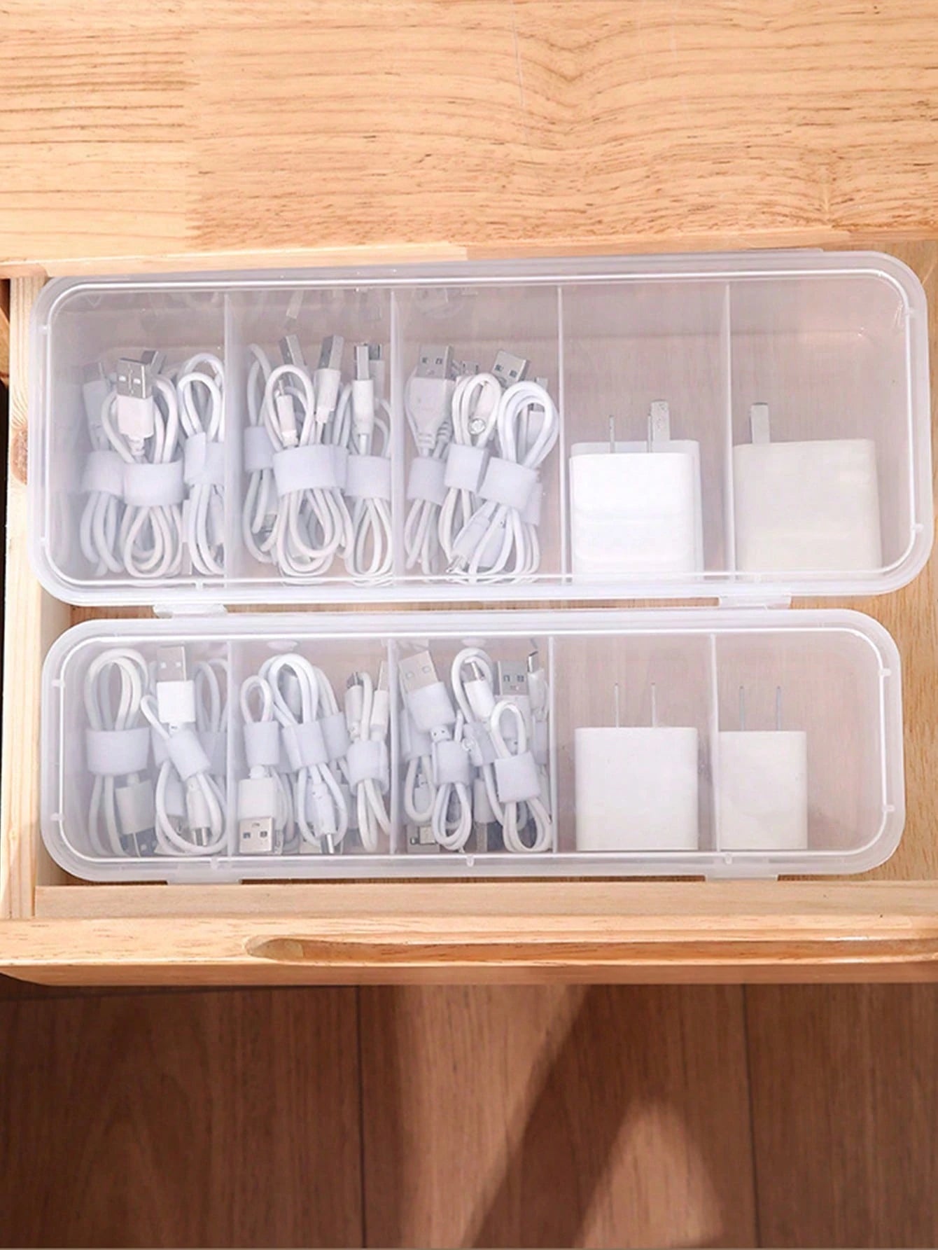 Data Cable Storage Box, Power Charging Cable Mobile Phone Charger Organizer, Desktop Cable Management Box, Keep Desktop And Drawers Clean And Tidy. Cable Organizer