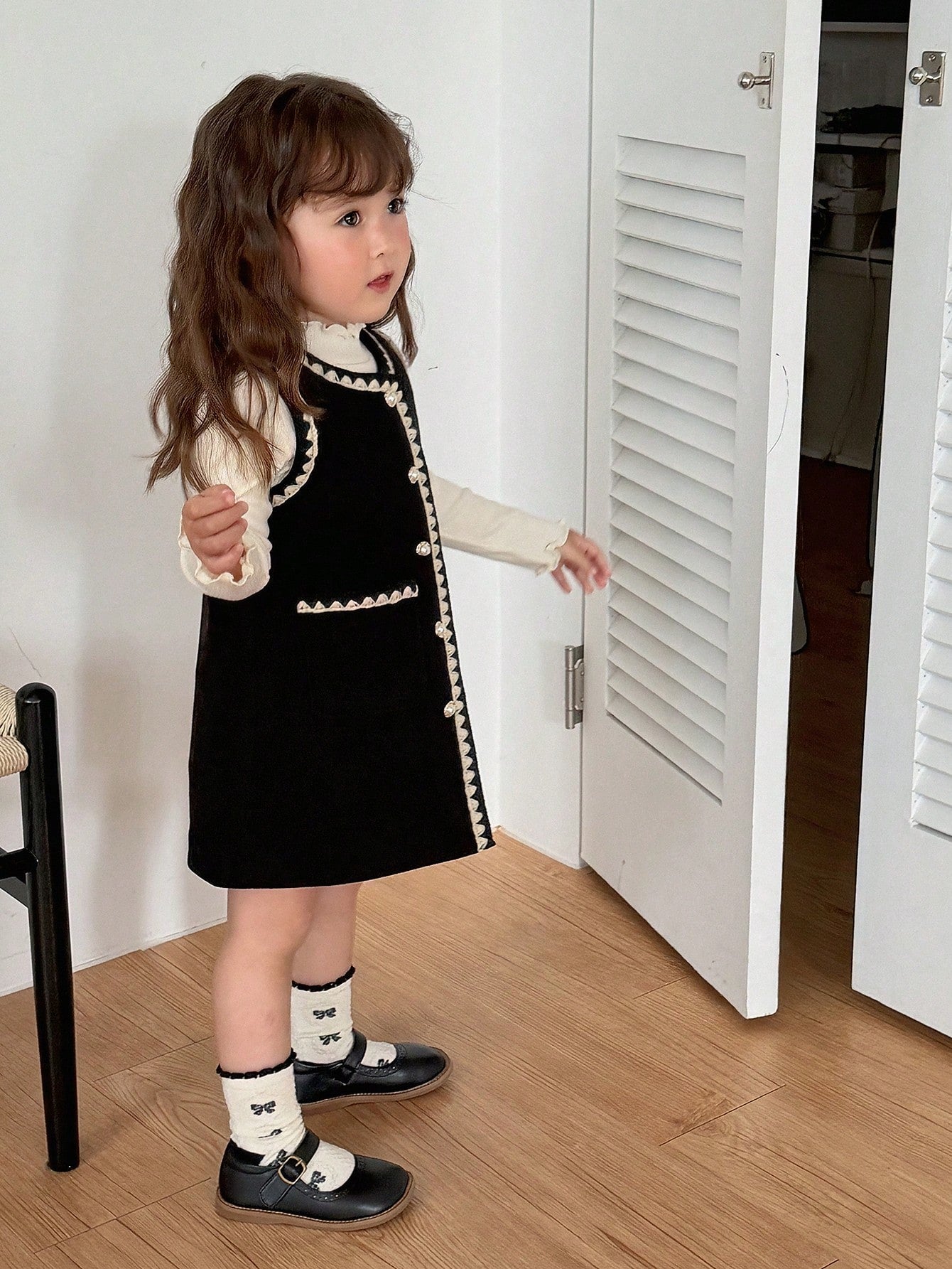 DAZY Baby Girl Autumn/Winter Casual Sleeveless Layered Dress