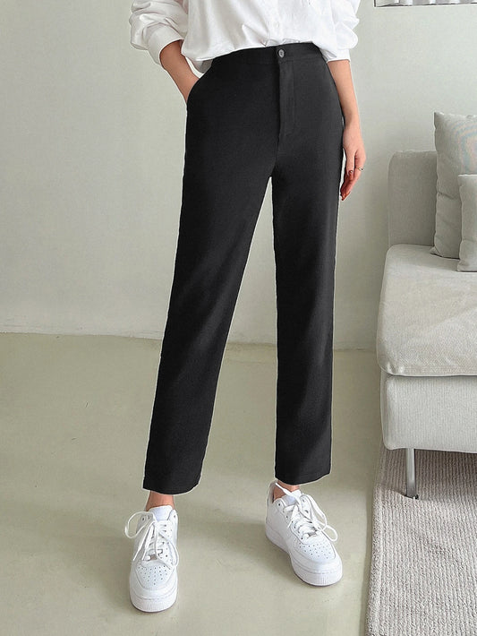 DAZY Solid Color Casual Business Long Pants,Women Dress Pants Fall