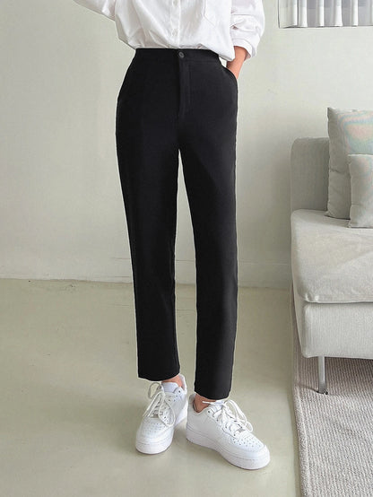 DAZY Solid Color Casual Business Long Pants,Women Dress Pants Fall