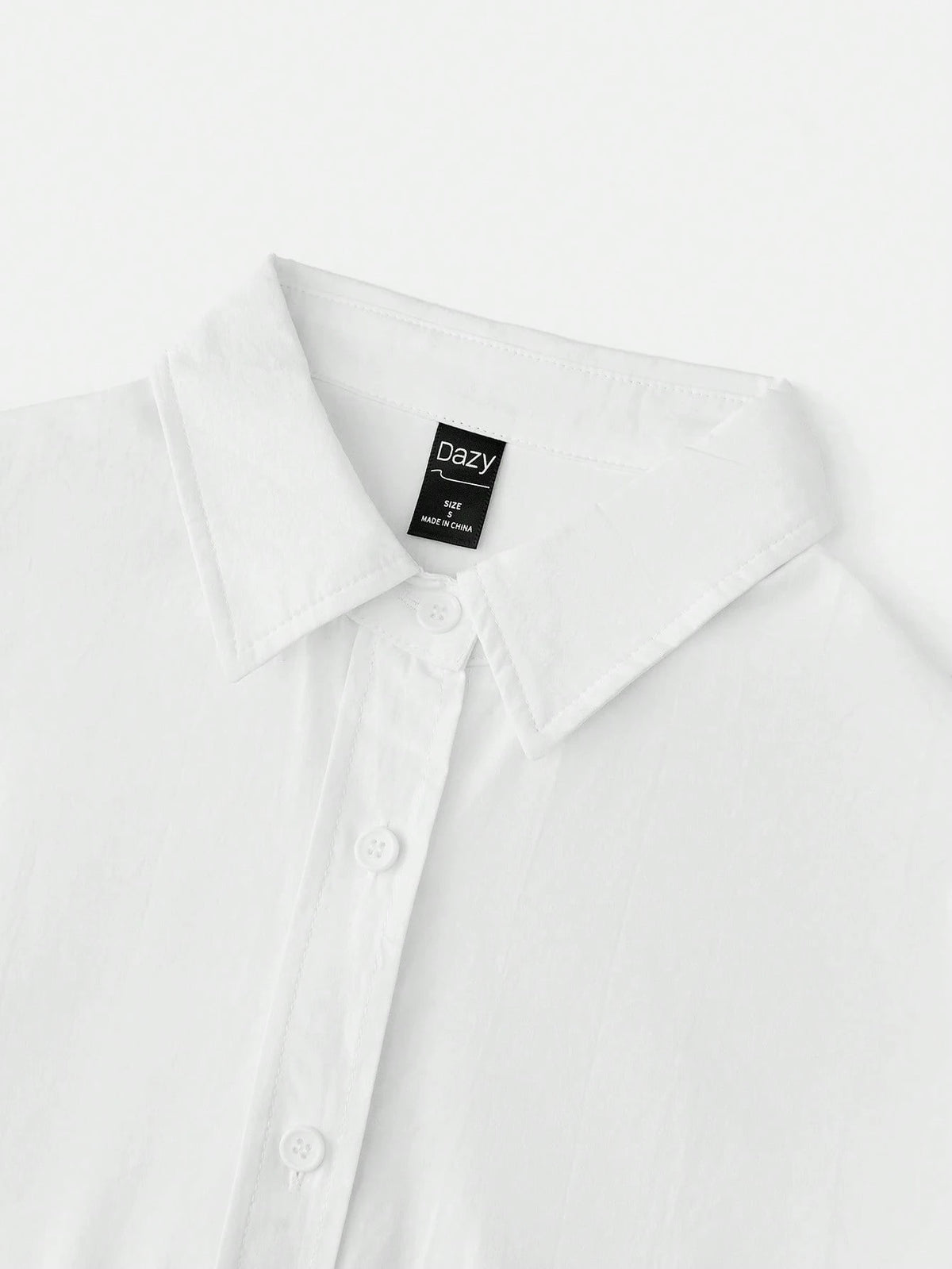 DAZY Solid Drop Shoulder Button Up Oversized Shirt,Long Sleeve Tops,Fall Clothes