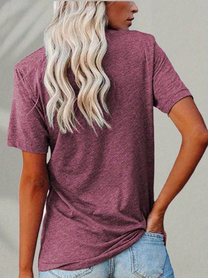 'Dear Person Behind Me' Double-Sided Print Inspirational Tee, Soft Cotton Blend Casual Top For Couples & Best Friends