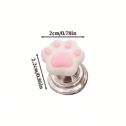 Decorative Car Accessories, Including Cute Cat Paw Shaped Car Start Button, Cute Design, Car Engine Start/Stop Control Lever Protective Cover, Universal One-Touch Ignition Start Protective Cover And A