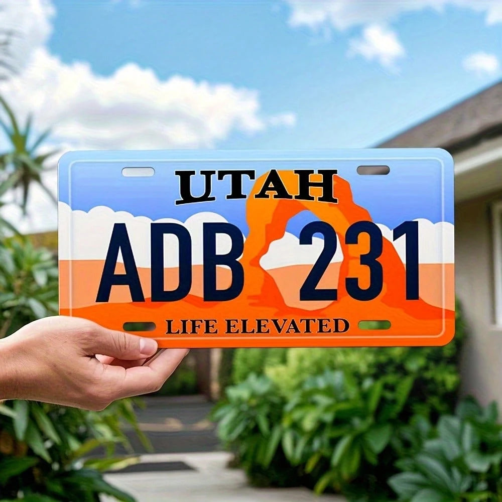 Decorative Use Only, Car P2D Flat, 6x12inch Aluminum License Plate- Metal Plated Front License Plate, Fade-Resistant And Easy To Install, Suitable, Trucks, SUVs, Vehicle Accessories, High-Quality Sur