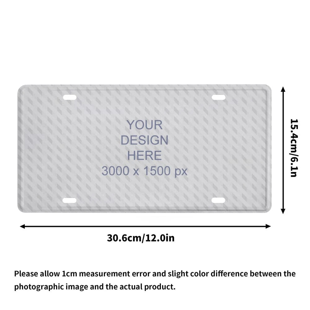 Decorative Use Only, Car P2D Flat, 6x12inch Aluminum License Plate- Metal Plated Front License Plate, Fade-Resistant And Easy To Install, Suitable, Trucks, SUVs, Vehicle Accessories, High-Quality Sur
