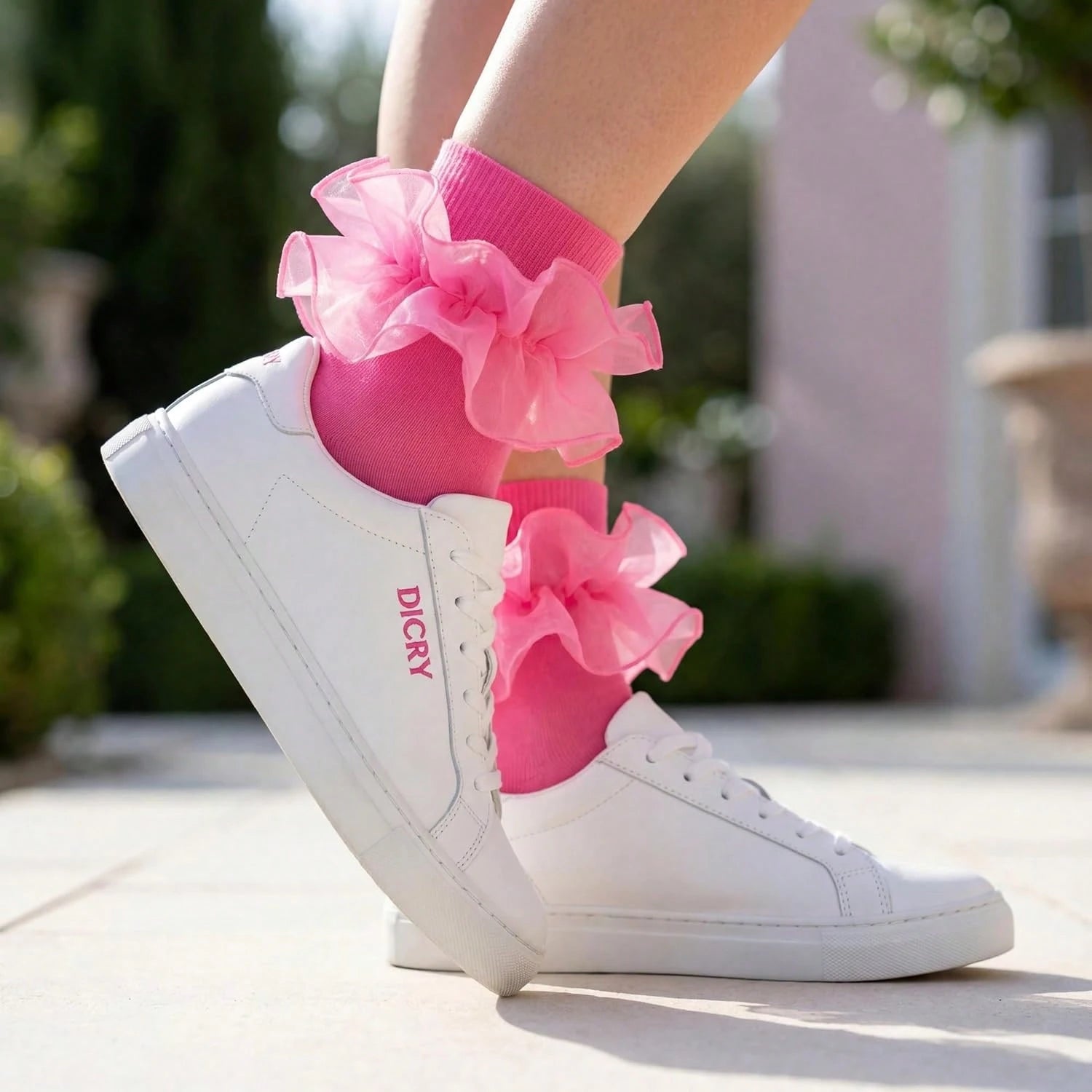 Dicry Women's Ruffle Lace Ankle Turn-Cuff Frilly Dress Socks