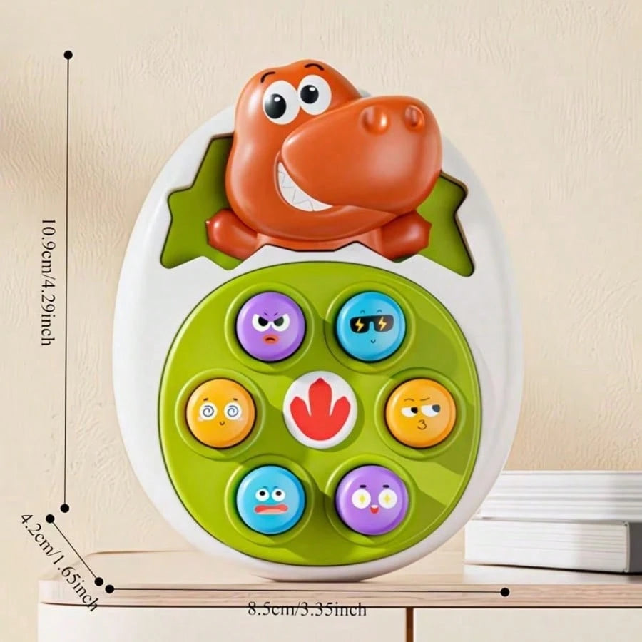 Dinosaur Push Toy, Educational Toy For Kids, Cartoon Parent-Child Interactive Dinosaur Toy, Educational Gift, Promotes Visual And Educational Development, Durable Mixed Color Infant And Toddler Toy, P