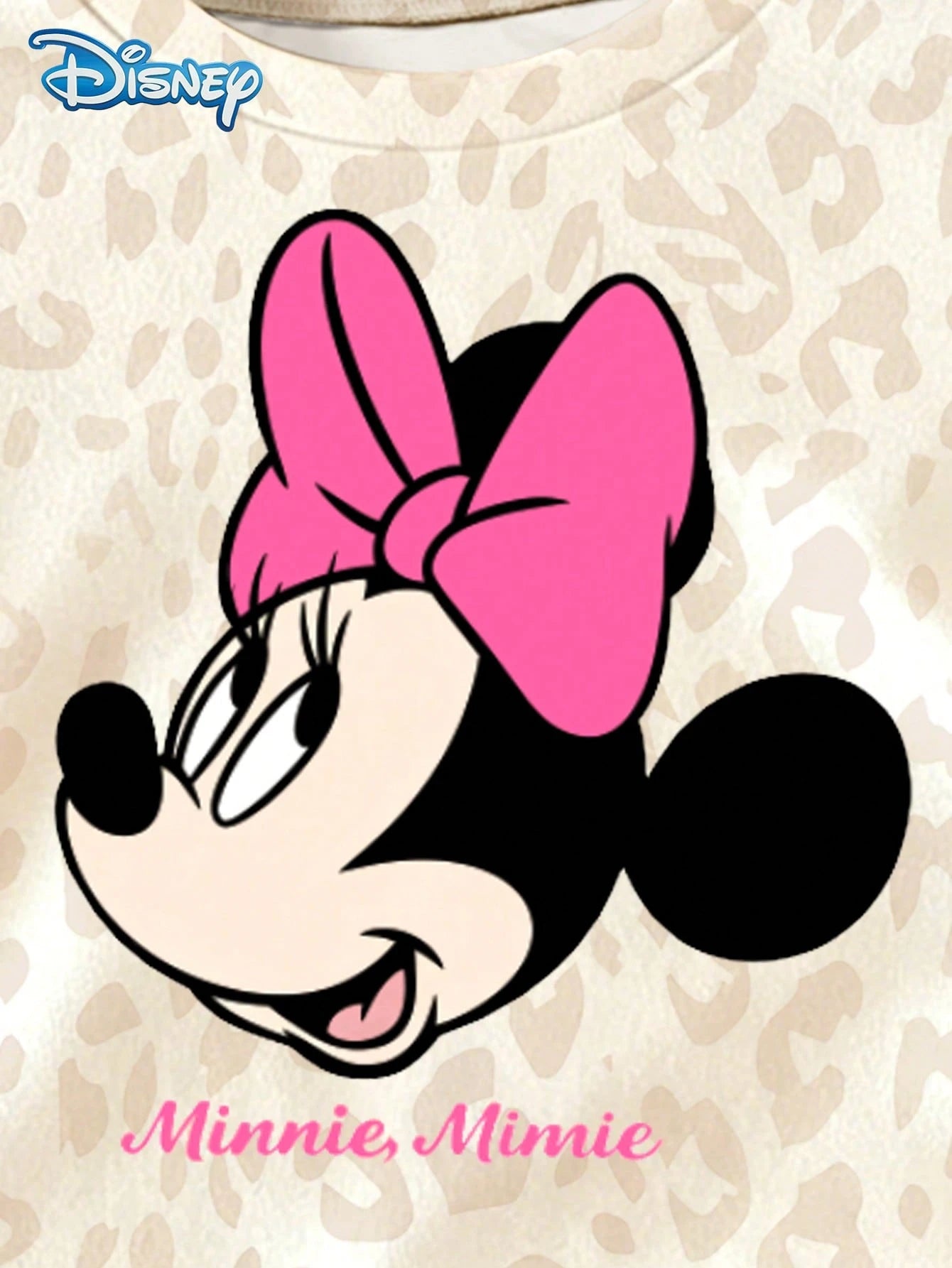 Disney Baby Girls' Minnie Mouse Print Short Sleeve T-Shirt And Leopard Print Shorts Set