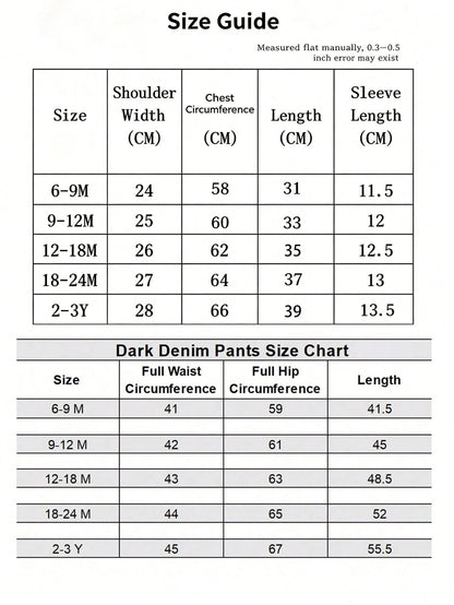 Disney Cars Toddler Boys 2Pcs Outfit, Lightning McQueen Heat Transfer Print Tee & Denim Pants, Summer Casual Daily Clothes For Little Boys