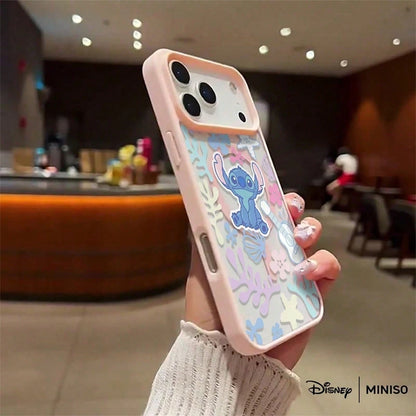 Disney Stitch Phone Case Coastal Pattern With Ukulele Design Soft & Cute Disney Accessory Transparent Magnetic Shockproof Case Suitable For Iphone 17 Pro Max/17 Pro/17 Air/17/16/15/14/13/12/11/X/XS Pr