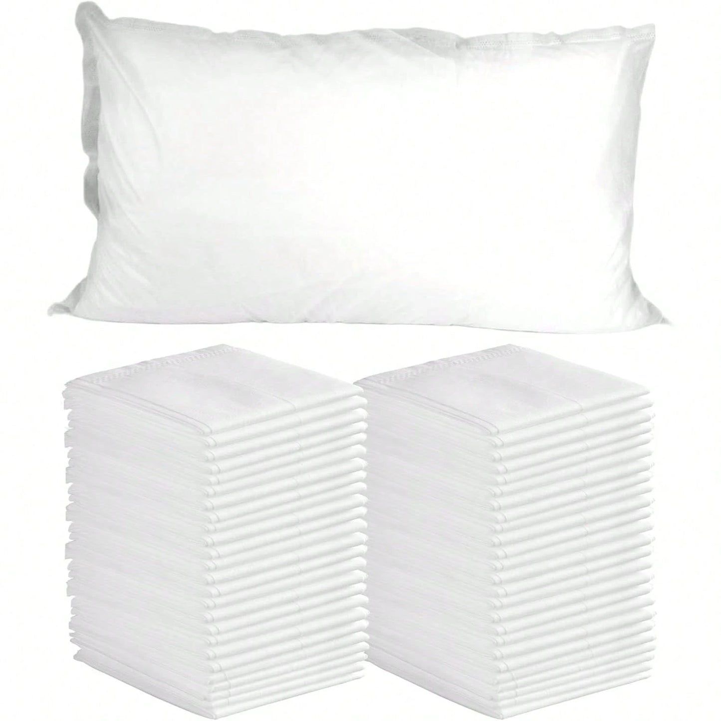 Disposable Pillowcases, 5/10/20/30/50PCS Disposable Pillow Case Covers, Soft Non-Woven Fabric Disposable Pillow Cases For Medical, Hospital, Hotels, SPA Tattoo Lash Pillow Covers, White