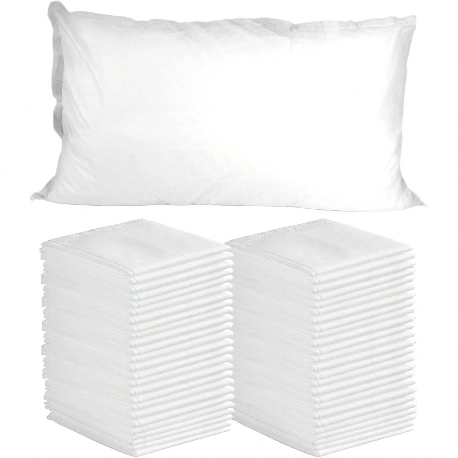 Disposable Pillowcases, 5/10/20/30/50PCS Disposable Pillow Case Covers, Soft Non-Woven Fabric Disposable Pillow Cases For Medical, Hospital, Hotels, SPA Tattoo Lash Pillow Covers, White