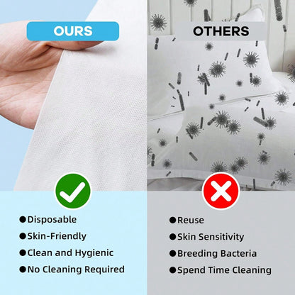 Disposable Pillowcases, 5/10/20/30/50PCS Disposable Pillow Case Covers, Soft Non-Woven Fabric Disposable Pillow Cases For Medical, Hospital, Hotels, SPA Tattoo Lash Pillow Covers, White