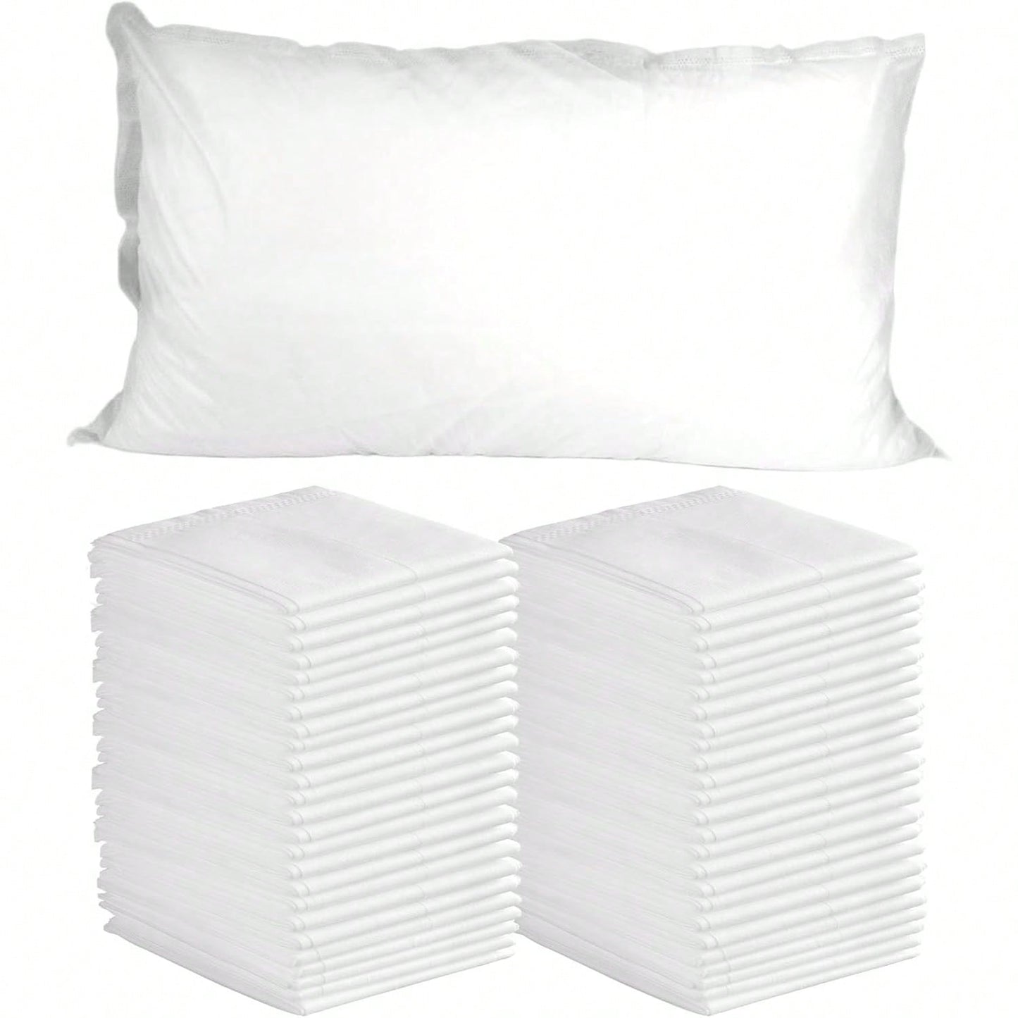 Disposable Pillowcases, 5/10/20/30/50PCS Disposable Pillow Case Covers, Soft Non-Woven Fabric Disposable Pillow Cases For Medical, Hospital, Hotels, SPA Tattoo Lash Pillow Covers, White