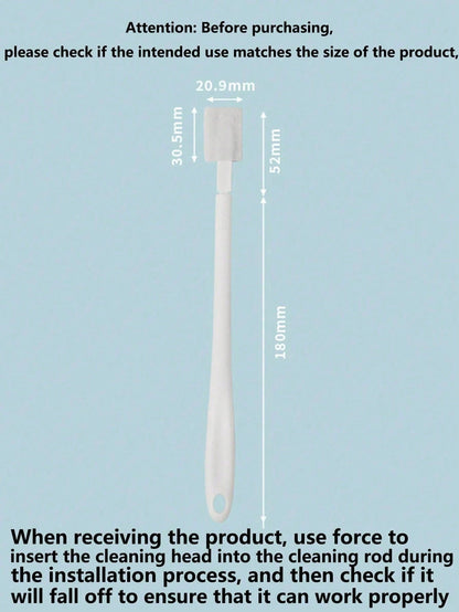 Disposable Toilet Brush Set, 1 Handle + 10 Replaceable Brush Heads, For Deep, No-Blind-Spot Cleaning- Hygienic, Efficient, Easy-To-Use Household Toilet Cleaning Tool, During Packaging And Transportat