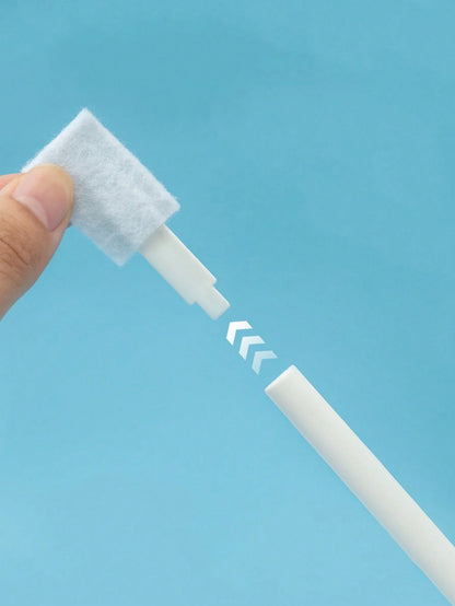 Disposable Toilet Brush Set, 1pc Handle + 10pcs Replaceable Heads For Deep, No Blind Spot Cleaning – Hygienic, Efficient, And Easy-To-Use Household Toilet Cleaning Tool, During Packaging And Transport