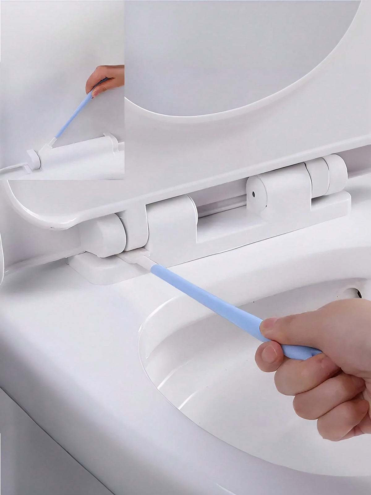 Disposable Toilet Brush Set, 1pc Handle + 10pcs Replaceable Heads For Deep, No Blind Spot Cleaning – Hygienic, Efficient, And Easy-To-Use Household Toilet Cleaning Tool, During Packaging And Transport
