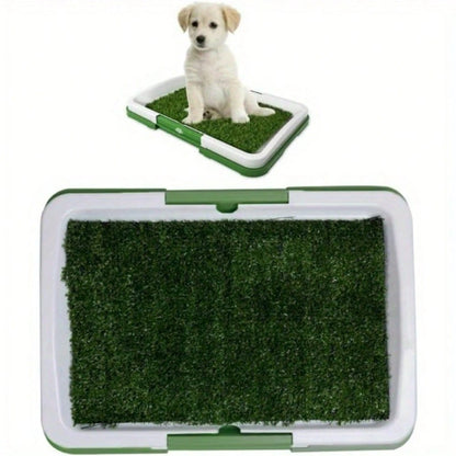Dog Training Toilet Puppy Pee Potty Pad Splash Proof Artificial Grass Pad With Tray Dog Training Toilet-Easy Clean-Up, Non-Slip Pet Toilet, Odor-Free Indoor Puppy Potty Box, Suitable For Indoor And Ou
