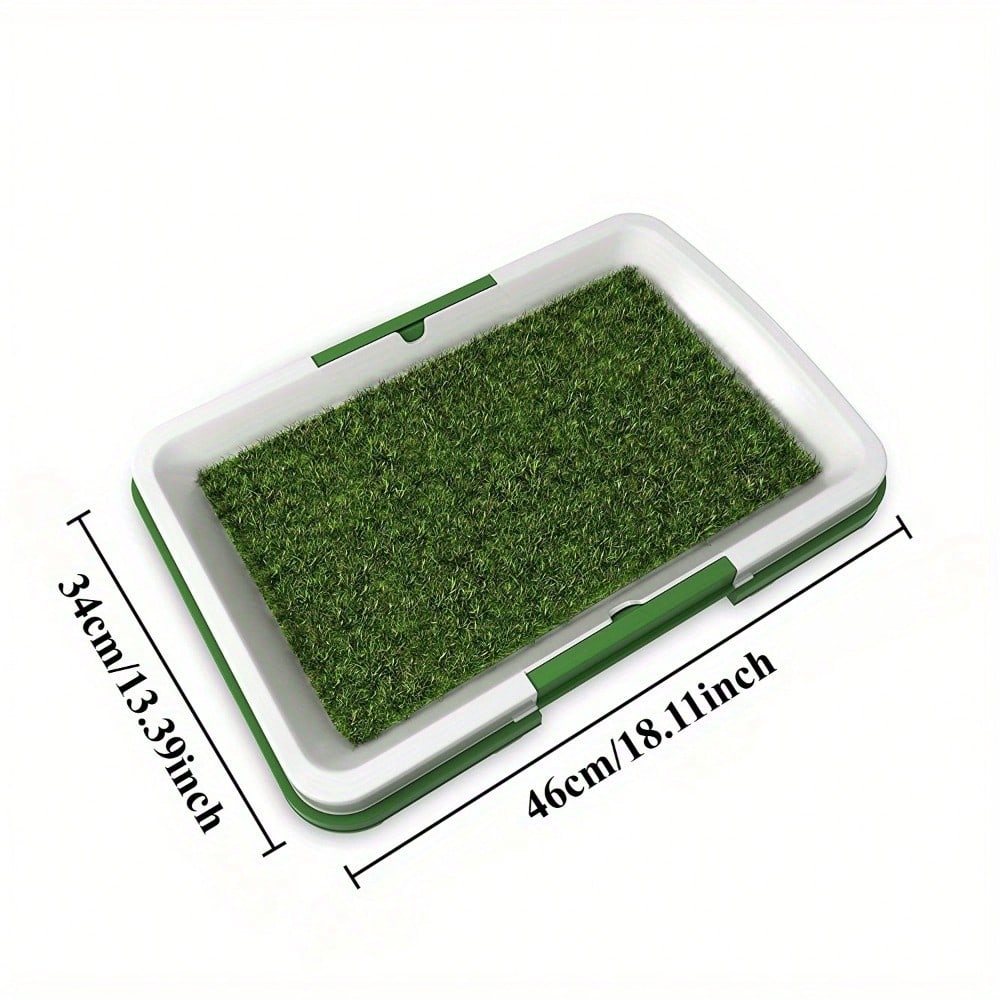 Dog Training Toilet Puppy Pee Potty Pad Splash Proof Artificial Grass Pad With Tray Dog Training Toilet-Easy Clean-Up, Non-Slip Pet Toilet, Odor-Free Indoor Puppy Potty Box, Suitable For Indoor And Ou