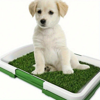 Dog Training Toilet Puppy Pee Potty Pad Splash Proof Artificial Grass Pad With Tray Dog Training Toilet-Easy Clean-Up, Non-Slip Pet Toilet, Odor-Free Indoor Puppy Potty Box, Suitable For Indoor And Ou
