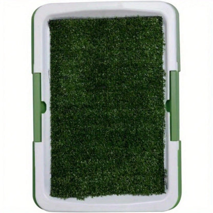 Dog Training Toilet Puppy Pee Potty Pad Splash Proof Artificial Grass Pad With Tray Dog Training Toilet-Easy Clean-Up, Non-Slip Pet Toilet, Odor-Free Indoor Puppy Potty Box, Suitable For Indoor And Ou