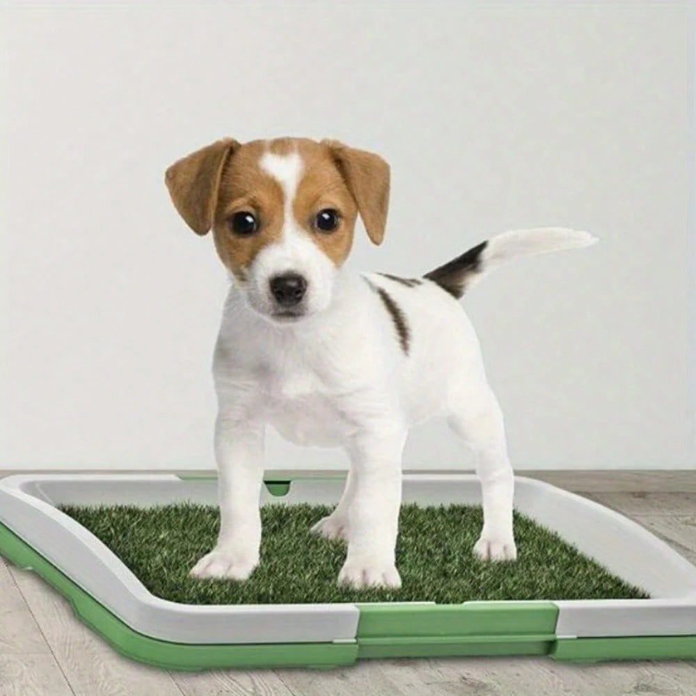 Dog Training Toilet Puppy Pee Potty Pad Splash Proof Artificial Grass Pad With Tray Dog Training Toilet-Easy Clean-Up, Non-Slip Pet Toilet, Odor-Free Indoor Puppy Potty Box, Suitable For Indoor And Ou