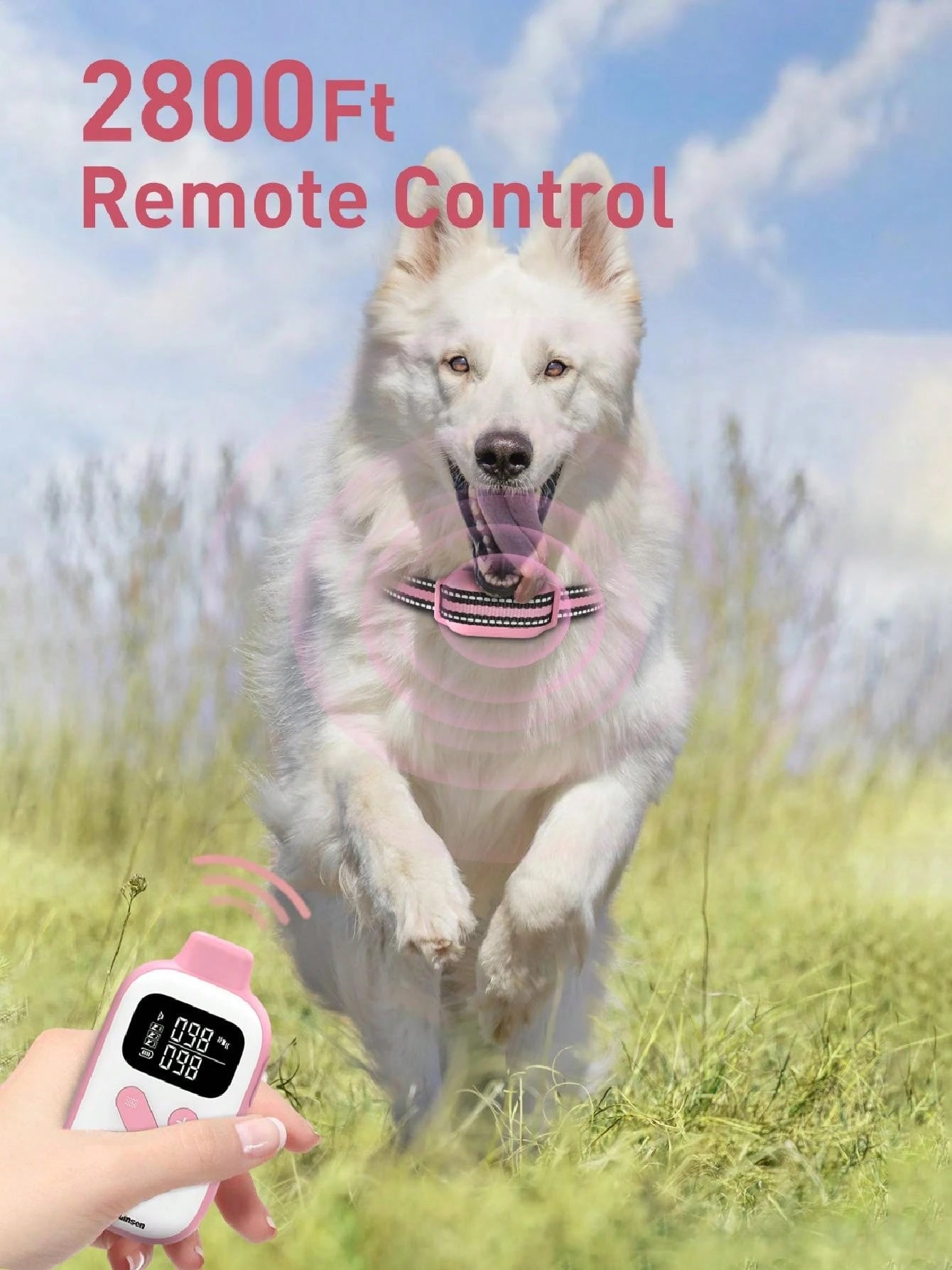 DOGLinsen No Shock Dog Lover Gift And Dog Mom Love Training Collar, Beep And Vibrating Dog Lover Gift And Dog Mom Love Collar No Shock, No Shock Dog Lover Gift And Dog Mom Love Collar With Remote 2800