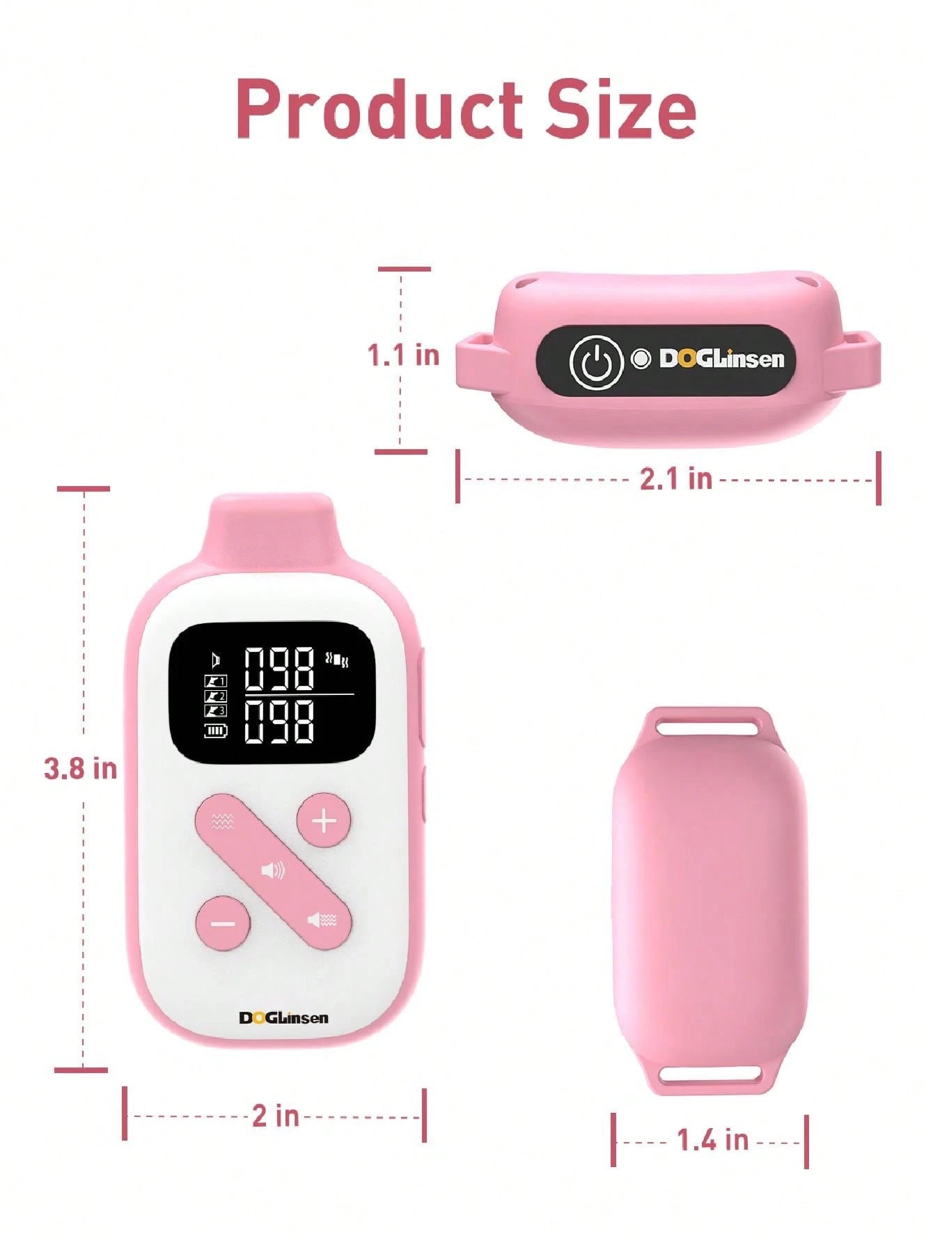 DOGLinsen No Shock Dog Lover Gift And Dog Mom Love Training Collar, Beep And Vibrating Dog Lover Gift And Dog Mom Love Collar No Shock, No Shock Dog Lover Gift And Dog Mom Love Collar With Remote 2800