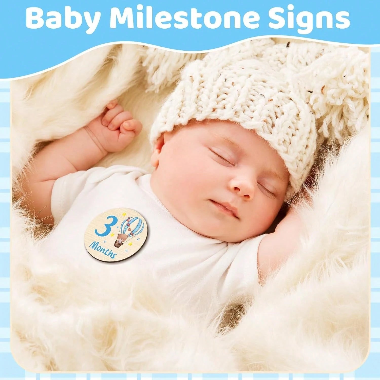Double-Sided Baby Monthly Milestone Cards, Newborn Birth Announcement Plaque, "Hello World" Milestone Marker, Baby Shower Gift, Newborn Photo Props, Baby Growth Memento