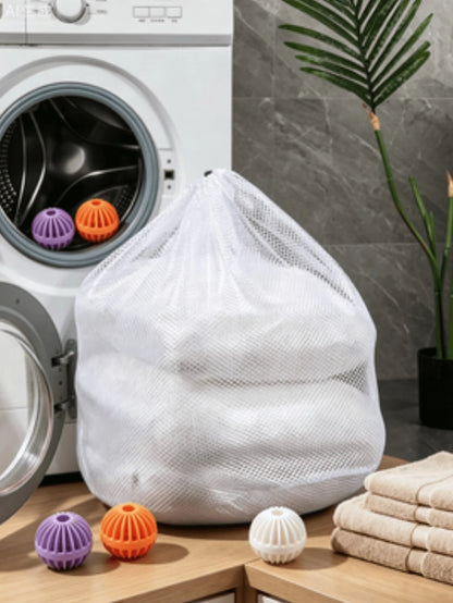 Drawstring Mesh Laundry Bag Set, Includes Anti-Tangle Laundry Balls And Laundry Beads Zipper Bag, Multiple Sizes Laundry Protection Bags, Suitable For Storing Bras, Underwear, Socks, Duvet Covers, Cur