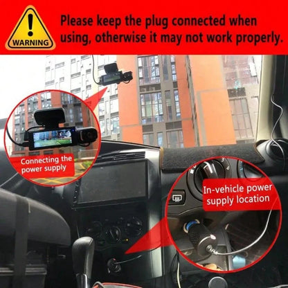 Dual Lens Driving Recorder, 1080P Front And Rear Dual Camera With Wide Angle DVR Camera And 3.16 Inch IPS Screen, Night Vision, Loop Recording, 310° Wide Angle, Parking Monitoring, Motion Detection