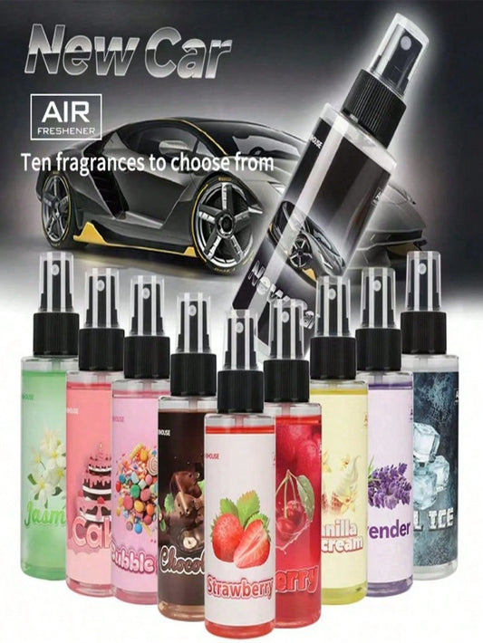 Dual-Use Car 100ml Hand Spray, Car Air Freshener Spray, Long-Lasting Scent, Odor Eliminator For Smoke, Portable Aromatic Deodorizer For Car, Home & Office, The Last Up To 20 Days,Soothe Emotions, Crea