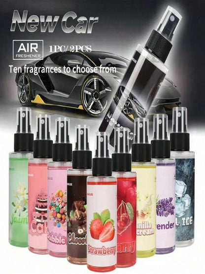 Dual-Use Car 100ml Hand Spray, Car Air Freshener Spray, Long-Lasting Scent, Odor Eliminator For Smoke, Portable Aromatic Deodorizer For Car, Home & Office, The Last Up To 20 Days,Soothe Emotions, Crea