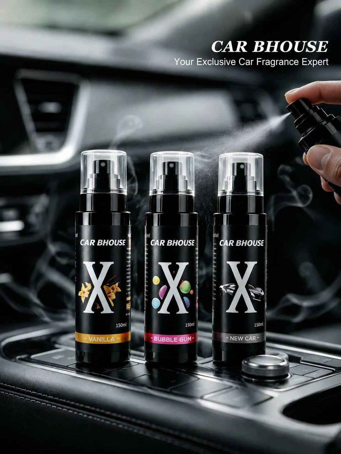 Dual-Use Car 100ml Hand Spray, Car Air Freshener Spray, Long-Lasting Scent, Odor Eliminator For Smoke, Portable Aromatic Deodorizer For Car, Home & Office, The Last Up To 20 Days,Soothe Emotions, Crea