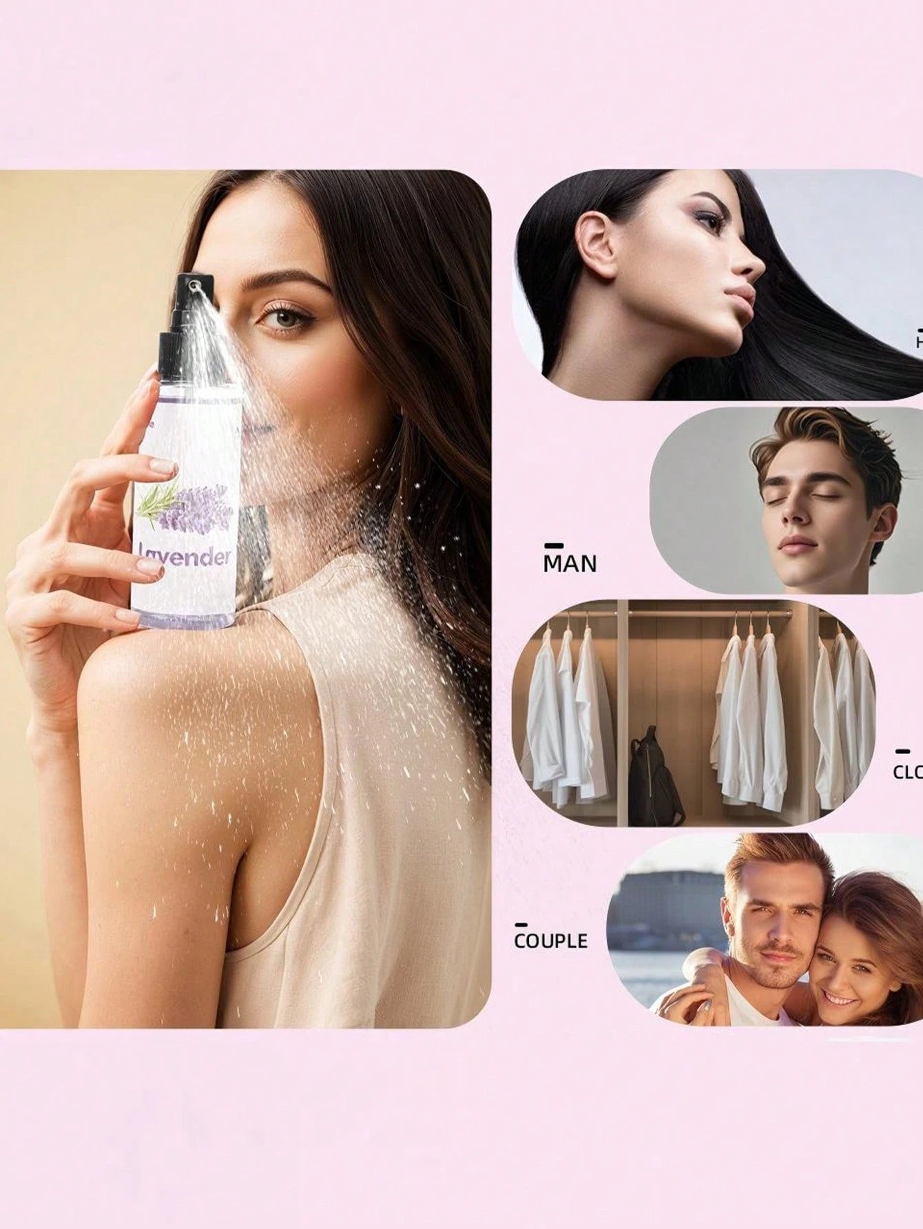 Dual-Use Car 100ml Hand Spray, Car Air Freshener Spray, Long-Lasting Scent, Odor Eliminator For Smoke, Portable Aromatic Deodorizer For Car, Home & Office, The Last Up To 20 Days,Soothe Emotions, Crea