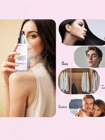 Dual-Use Car 100ml Hand Spray, Car Air Freshener Spray, Long-Lasting Scent, Odor Eliminator For Smoke, Portable Aromatic Deodorizer For Car, Home & Office, The Last Up To 20 Days,Soothe Emotions, Crea