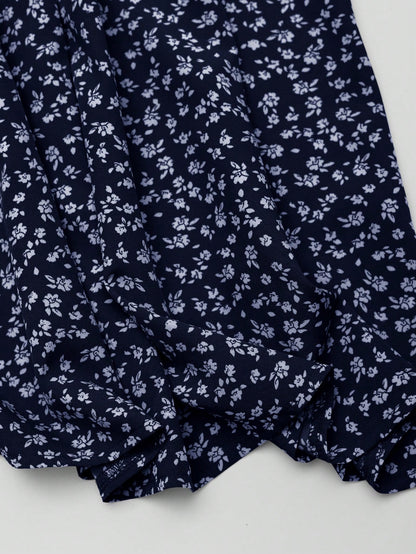 EARO Women's Spring/Summer Ditsy Floral High Waist A-Line Flowy Chiffon Skirt, Casual Outdoor