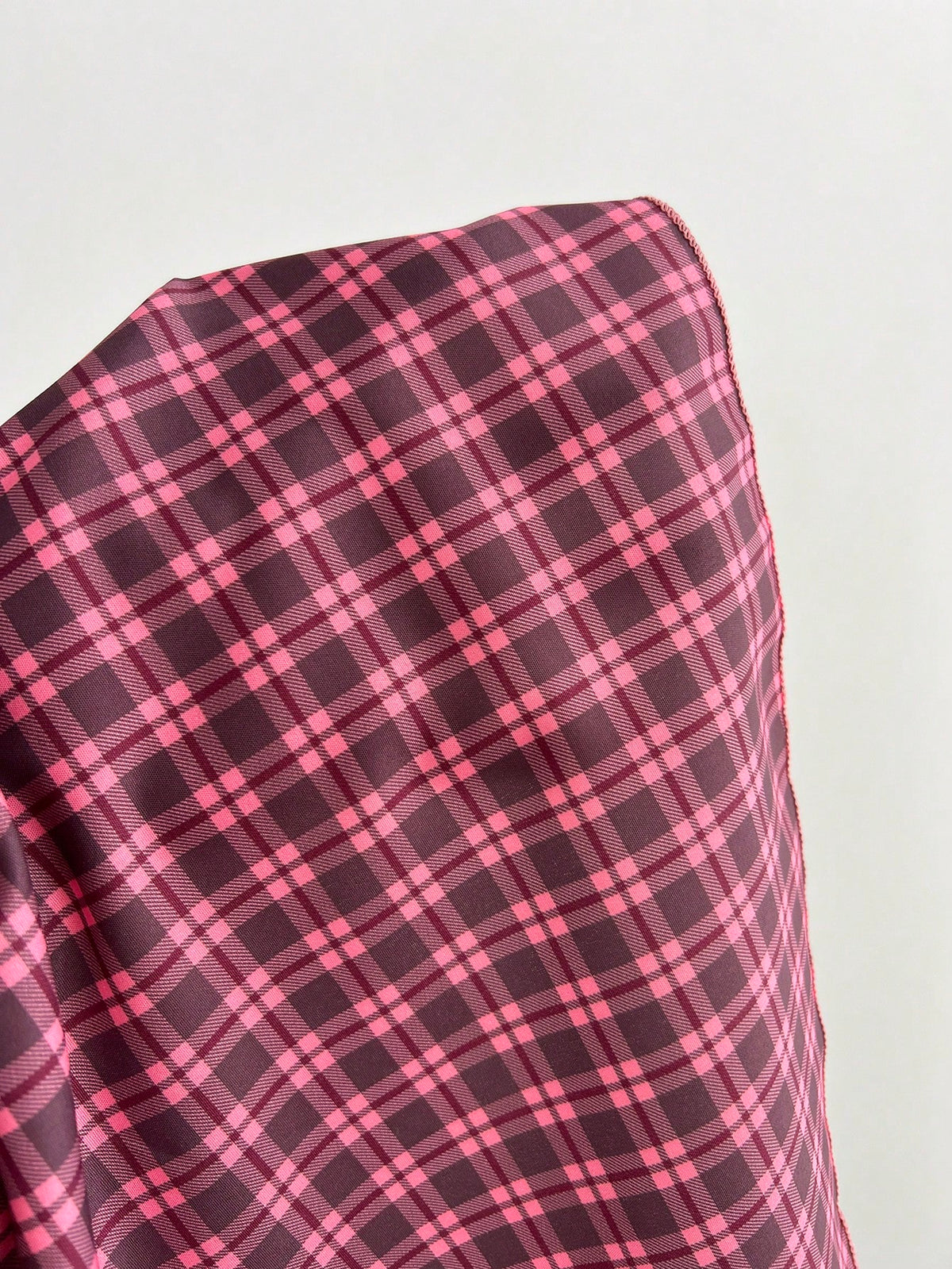 Elamini Women's Spring/Summer Red Plaid Shirt, Sexy Retro Casual Short Sleeve, Bow Decor Chest Design, Slim Fit
