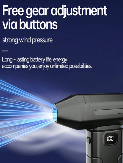 Electric Dust Blower, High-Speed Mini Blower,Adjustable Power Turbo Fan, 2600mAh Portable Dust Blower For Cleaning Electronics, Cars, Homes, And Outdoor Spaces USB Rechargeable Handheld Electric Air