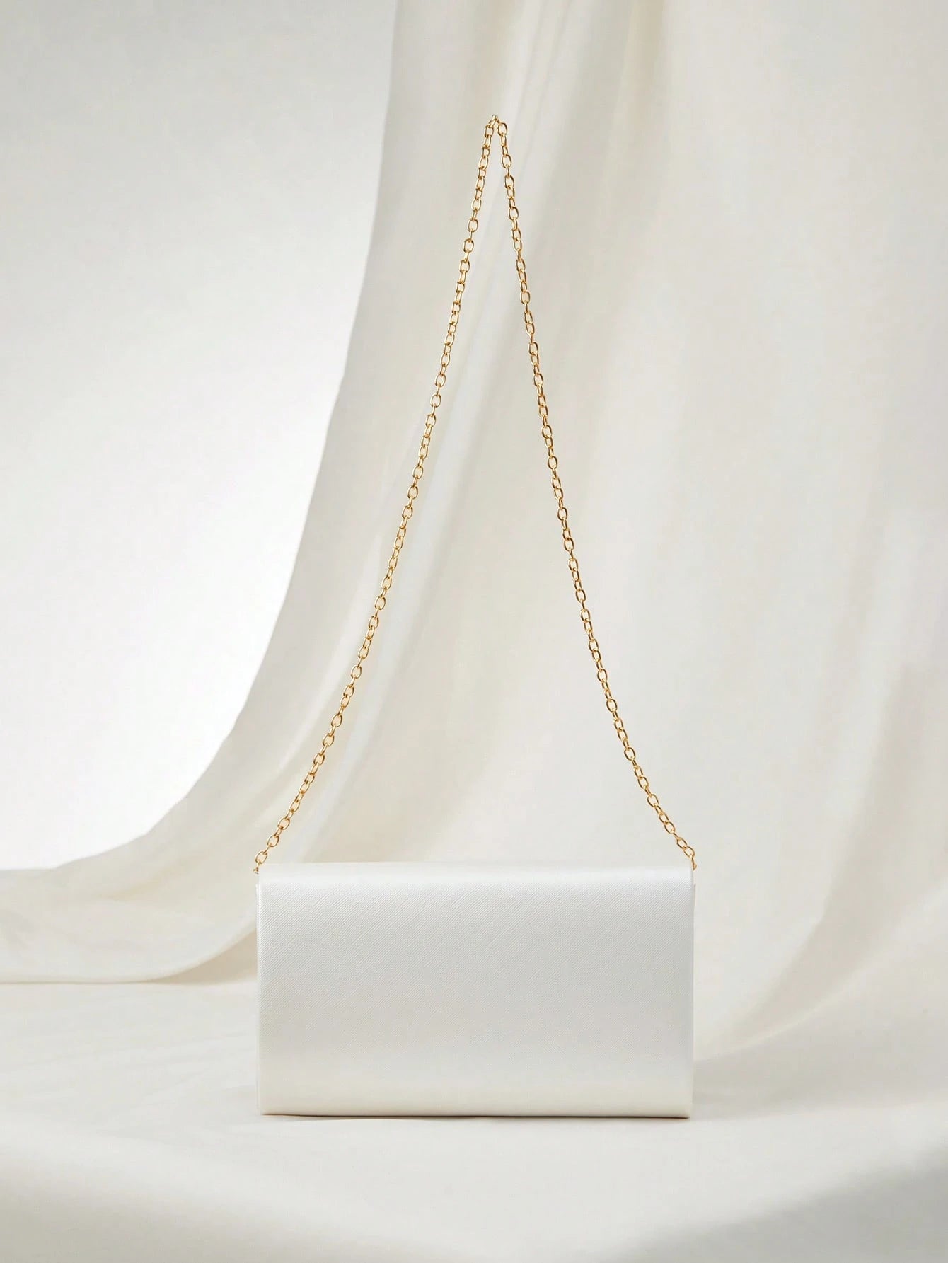 Elegant Large Women Clutch Purse Evening Bag With Detachable Chain For Wedding,Bride