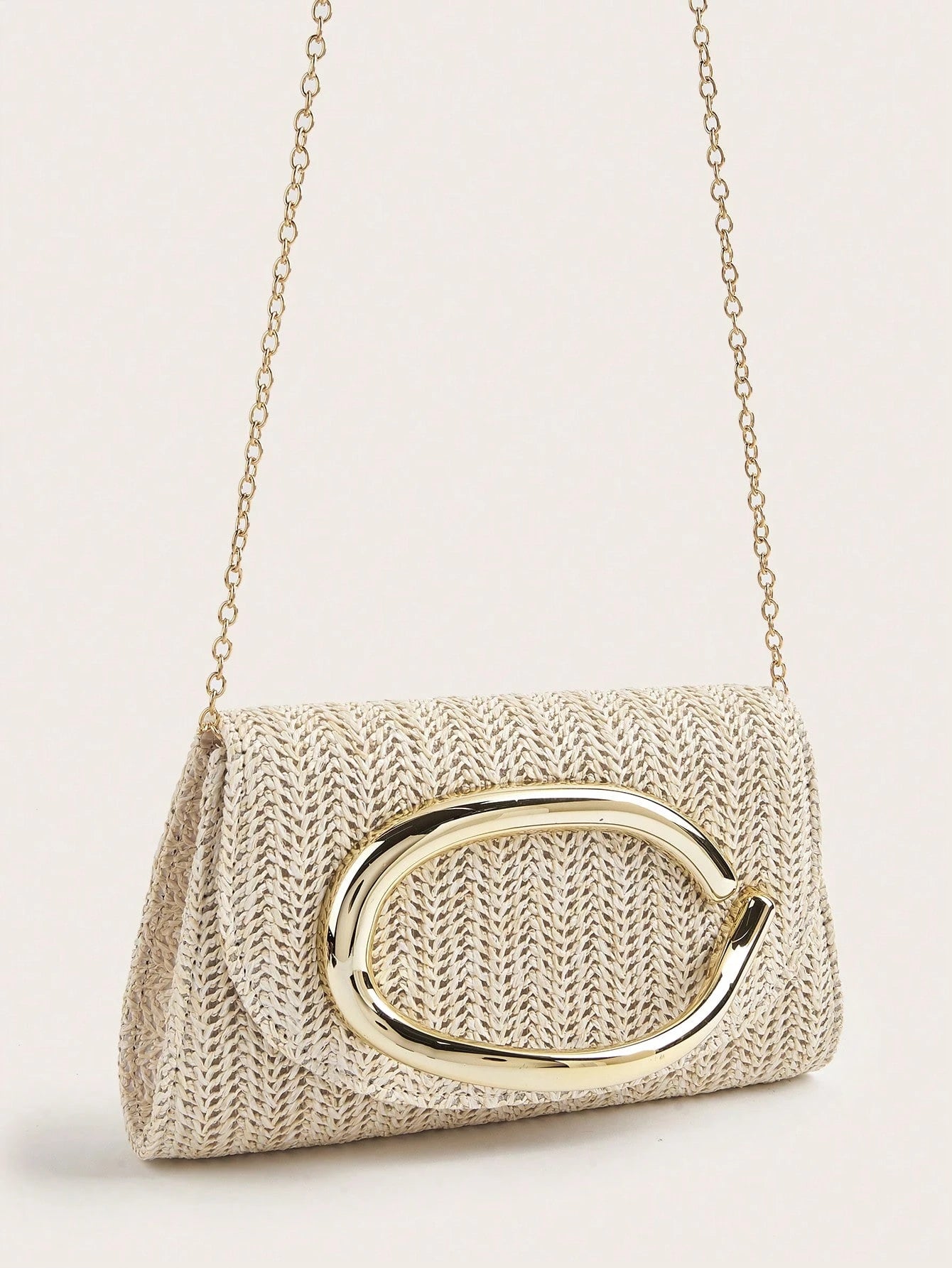Elegant Large Women's PU Material Clutch Bag, With Detachable Chain, Suitable For Weddings, Parties, Banquets And Other Occasions