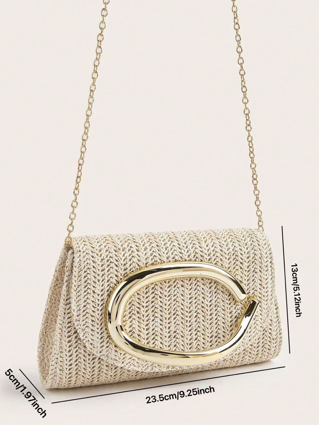 Elegant Large Women's PU Material Clutch Bag, With Detachable Chain, Suitable For Weddings, Parties, Banquets And Other Occasions