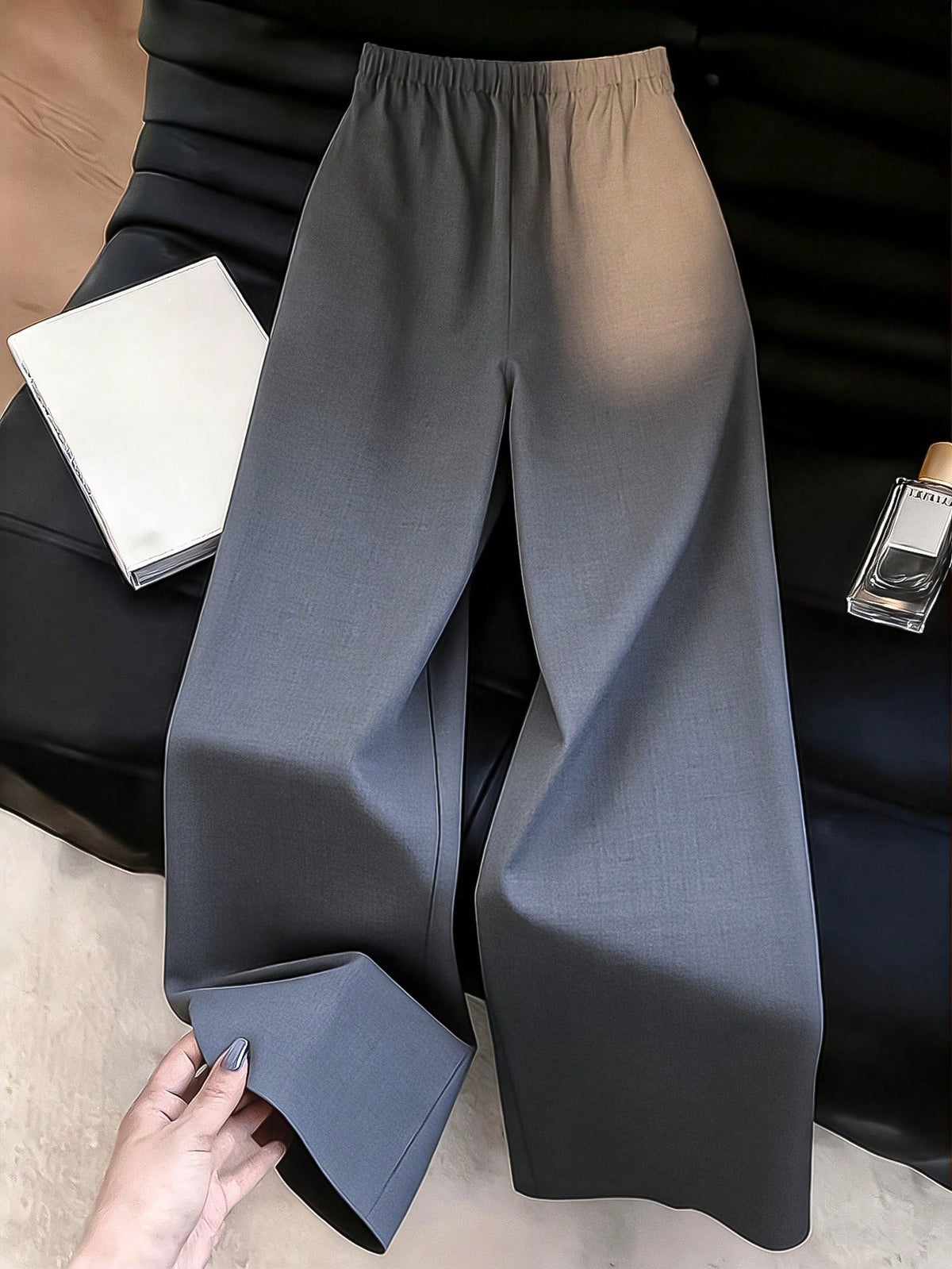 Elenzga Premium Vintage Elegant Lace-Up Lightweight Luxury Casual Versatile Commute Office Travel French Style Exquisite Women's Long Pants