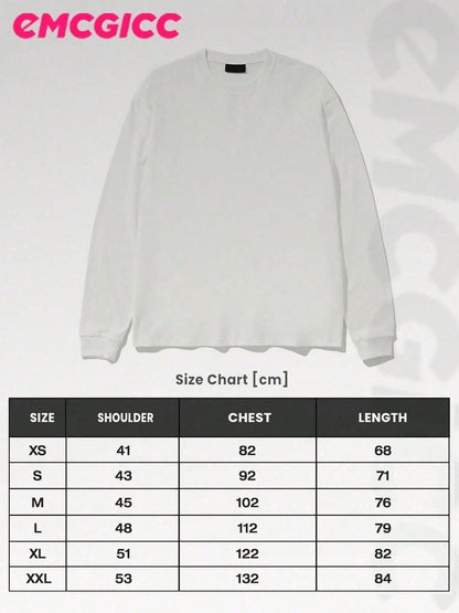 EMCGICC Manfinity Y2k Thin Long Sleeved Cotton Men T-Shirt,Hip-Hop Funny Vintage Graphic Digital Print,Regular Fit, Street Style,Ideal Gift