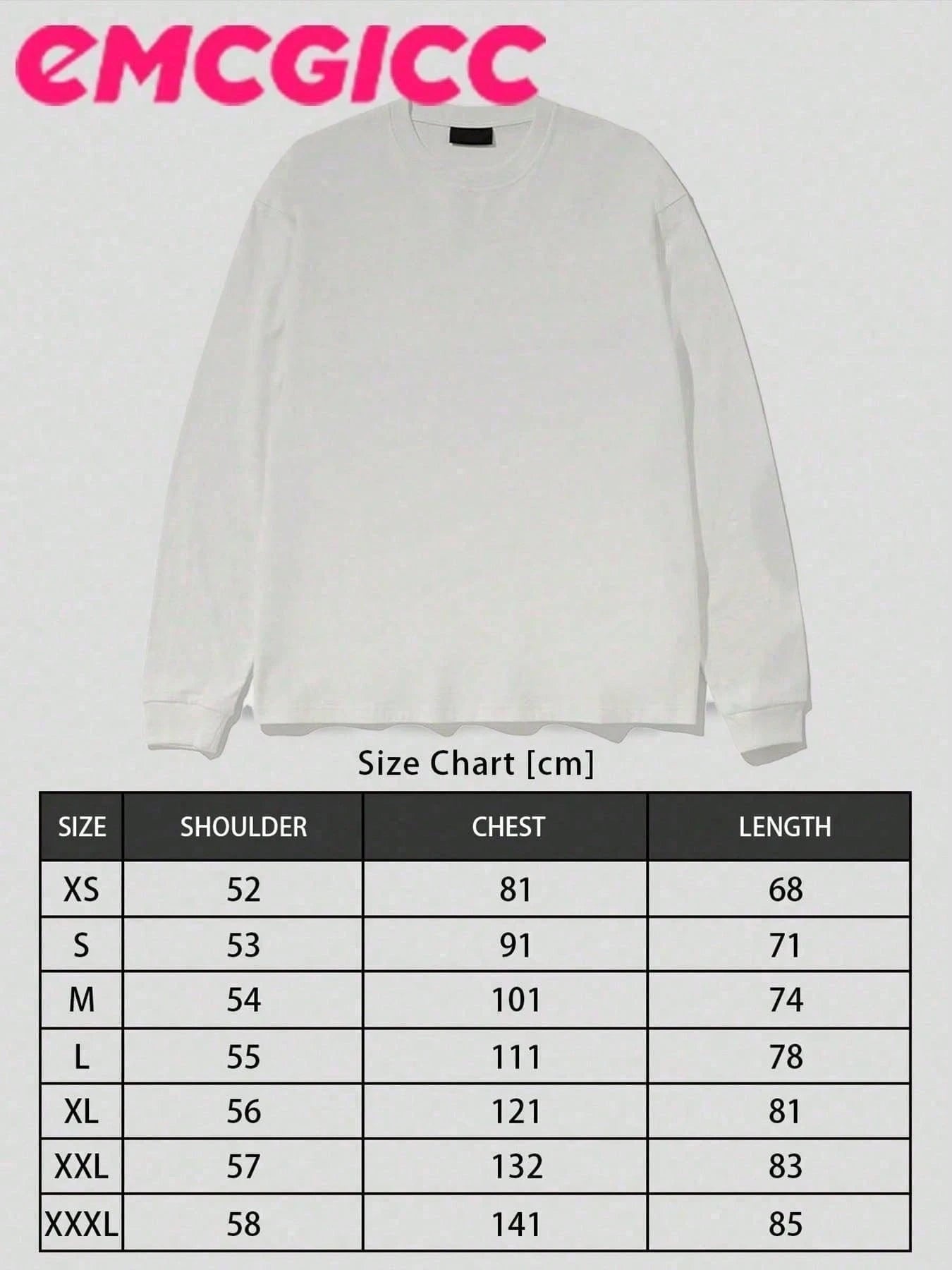 EMCGICC Y2k Long Sleeve Shirt, Urban Art Punk Graphic T-Shirt Cotton,Hip Hop Men's Fun Vintage Shirt, Regular Fit, Motocore Street, Digital Print, Ideal Gift