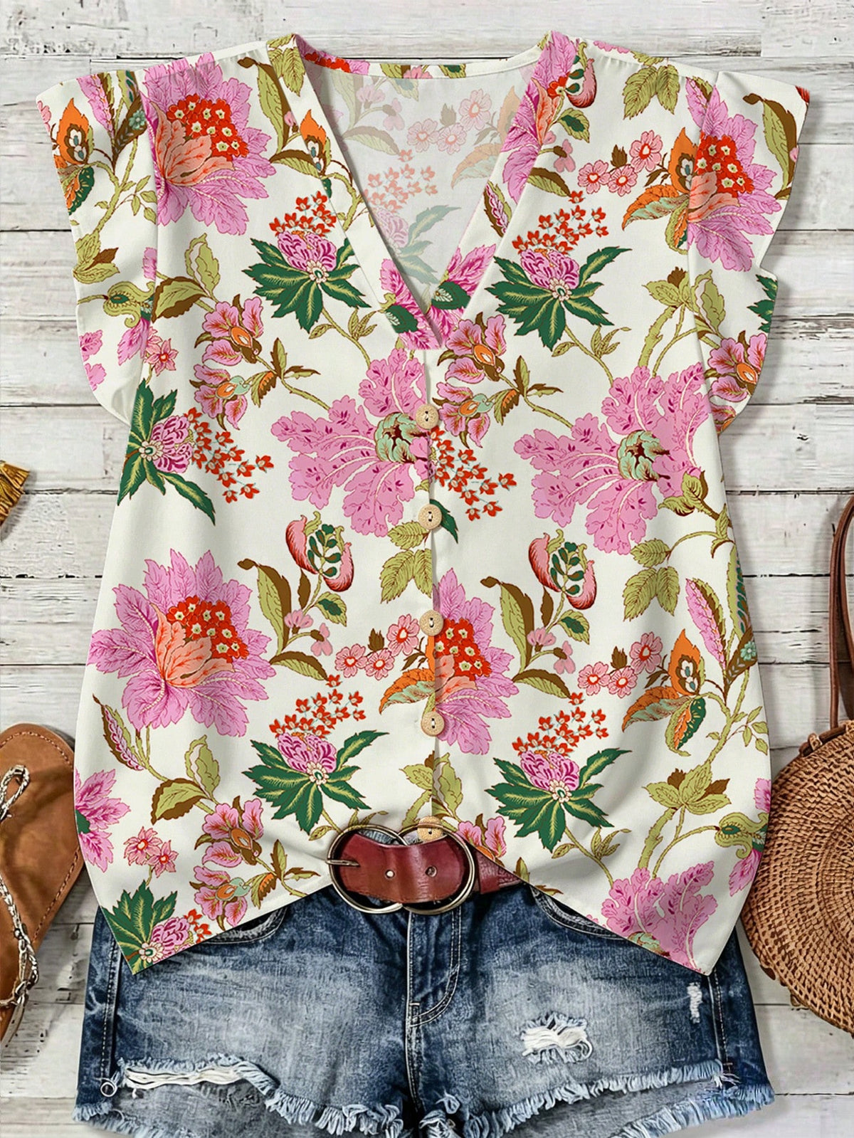 EMERY ROSE Women's Textured Casual Shirt, Versatile For Summer,Summer Top