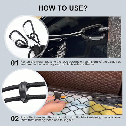 Envelope Style Truck Bed Cargo Net Compatible With GMC Sierra 1500,Highly Elastic Truck Cargo Net For Accessories, Upgraded Storage Bag & 4.5mm Bungee
